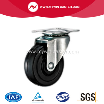 63mm Swivel Black Rubber Light Duty Industrial Caster